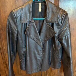Mural Genuine Leather Moto Jacket